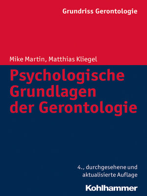 cover image of Psychologische Grundlagen der Gerontologie